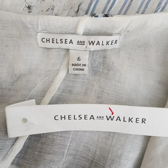 Chelsea and Walker Silk Asymmetrical Floral Midi Dress - Picture 7 of 11